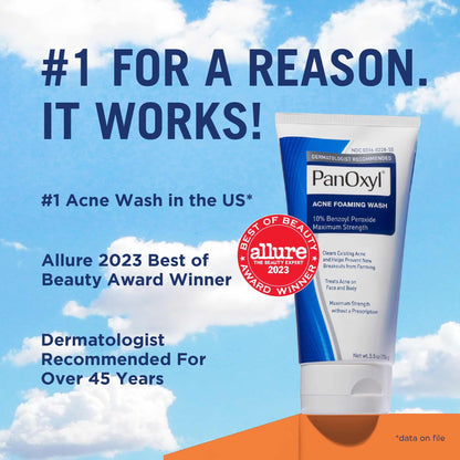 غسول بانوكسيل رغوي لحب الشباب بنزويل بيروكسيد 10% – 156جم Panoxyl Acne Foaming Wash Benzoyl Peroxide 10%