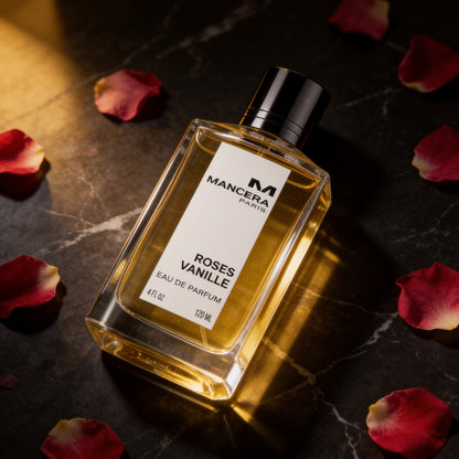 عطر مانسيرا باريس روز فانيل برائحة الورد والفانيليا الفاخرة للنساء